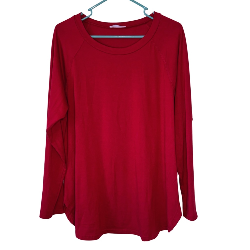 3/$20 New Choice Red Long Sleeve Shirt